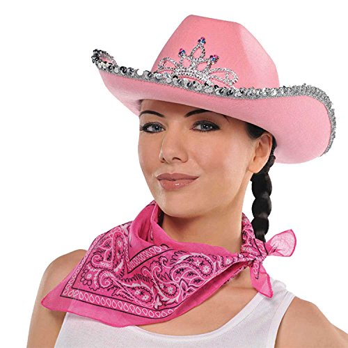 Amscan High Riding Costume Party Cowboy Bandana, Pink, 20