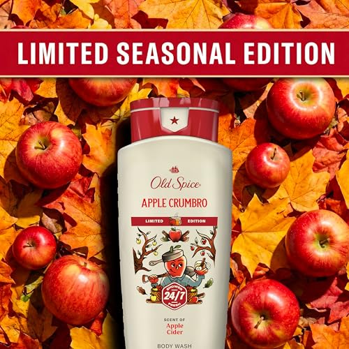 Image of Old Spice Body Wash for Men, Fallidudes Edition, 24 /7 Frightful Freshness, Long Lasting Cleanse & Refresh, Apple Crumbro with Apple Cider Scent, 16 oz