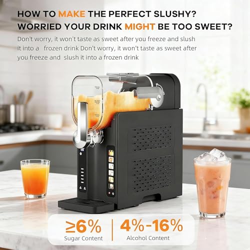 Image of Garvee Slushie Machine for Home No Ice Needed, Frozen Drink Maker with LED Display & 6 Pre-Set Programs, Self-Cleaning Function 88 oz Large Capacity for Frozen Margaritas,Frappes,Ice Cream,