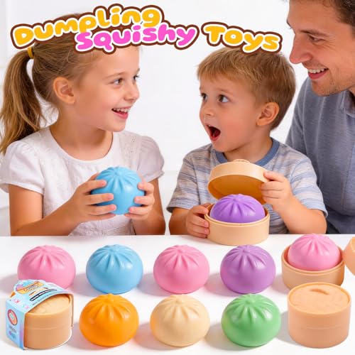 24 Pack Dumpling Squishy Mystery Box, Mystery Dumpling Squishy Set, Dumplings Squeeze Fidget Toys, Dumplings Squishies for Kids Party Favors Goodie Bag Stuffers Classroom Prizes by Ksmky - Image 7