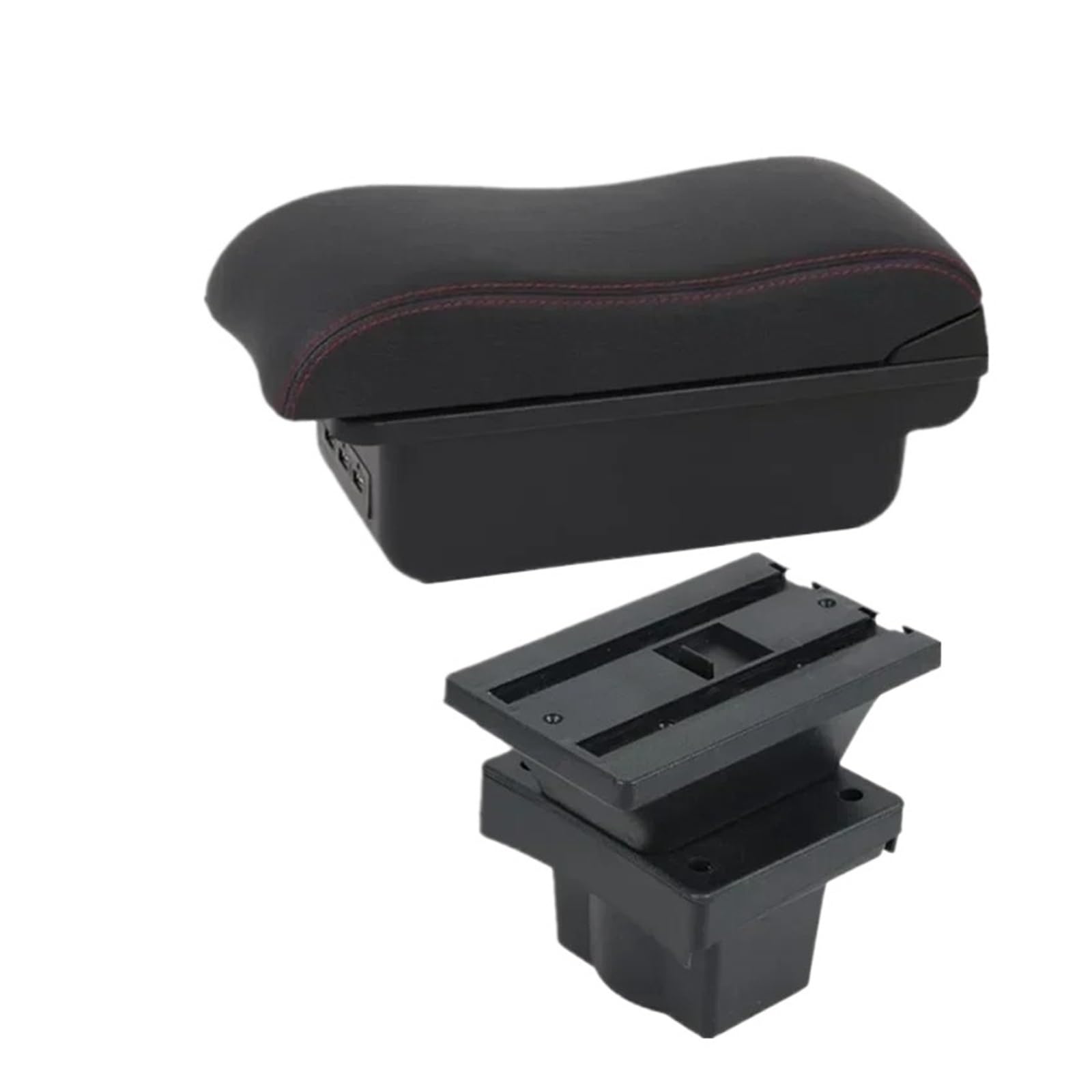 Umdjju B2 Red Line 3Usb For Skoda For Octavia For Yeti Mk2 2005-2012 Car Armrest Storage Box Interior Dedicated Retrofit Accessories Car Centre Console Armrest Box(B2 Red Line 3Usb)