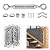Muzata 20 Pack Heavy Duty Stainless Steel Cable Railing Kits For Wood Posts, DIY Balustrade Kit with Jaw Swage Fork Turnbuckle