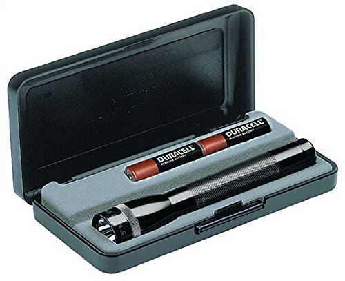 Maglite Mini Maglite AA Schwarz Taschenlampe, M2 A01L, Box, sehr hohe Leuchtkraft, spritzwassergeschützt durch O-Ringe