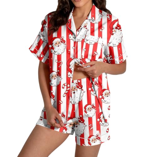 Gumipy Christmas Pjs Women Two Piece Pajama Set Santa Christmas Pajama Set - image 1