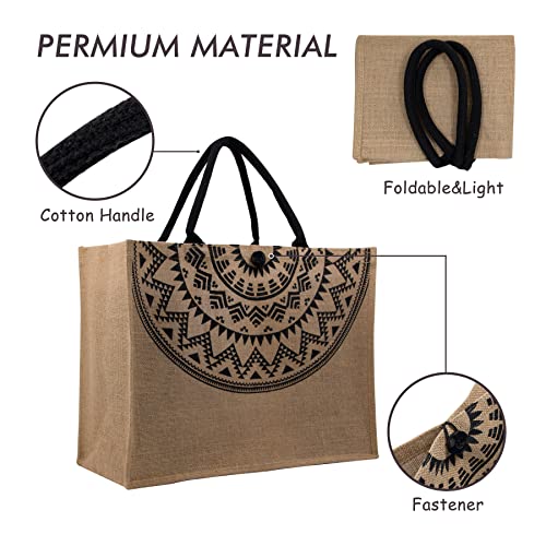 Image of Hibala Woven Large Beach Bag Straw Beach Tote Handmade Weaving Shoulder Tassel Bag Handbag