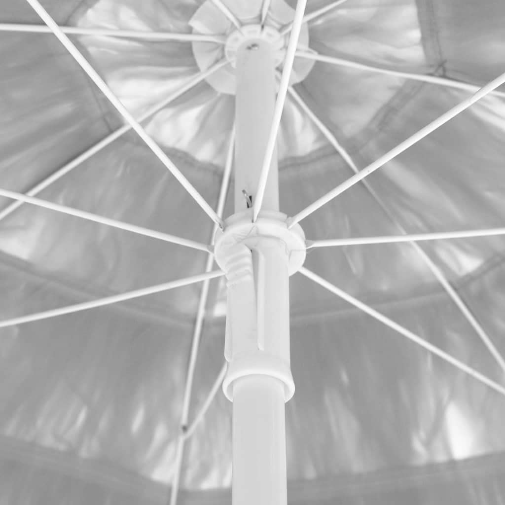 Parasol przeciwsłoneczny Hawaii, niebieski, odporny na promieniowanie UV, poliester, parasol plażowy z mechanizmem przechylania, na taras, do ogrodu, na zewnątrz
