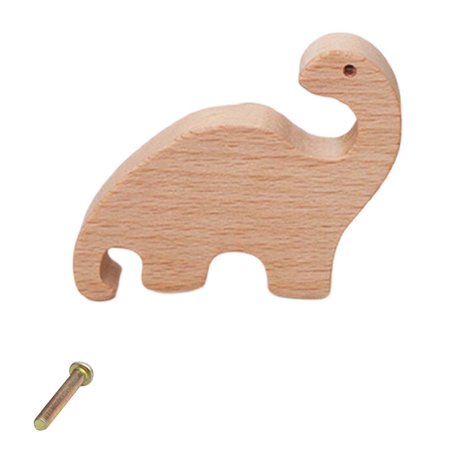 Supoion Girls E Wood Wardrob Knob Dinosaur Shap Cabinet Drawer Handl Cupboard Pulls Furnitur Decorativ Handl For And Boy Room
