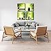 Pyradecor 4 Panel Perfect Bamboo Green Pictures Paintings on Canvas Prints Wall Art Large Modern Gallery Wrapped Zen Artwork for Living Room Bedroom Home Office Decorations 50x50cmx4pcs