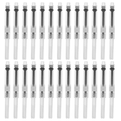SUPVOX 50 convertidores de tinta para pluma estilográfica - Cajón de tinta con tornillo - Absorbedor de relleno a presión para suministros de escritura o corrección - Accesorios para pluma y