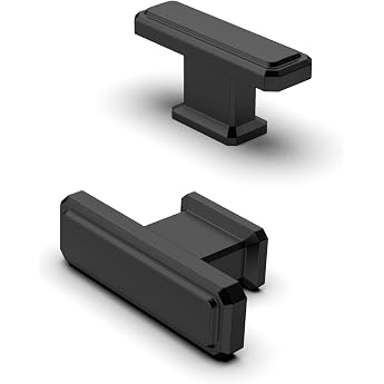 FURNIWARE Pack of 10 Furniture Knobs, Matt Black, T Cabinet Handles, Vintage Kitchen Handles, Zinc Alloy Drawer Knob, Chest o