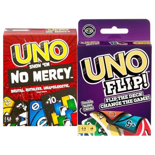 UNO Show 'em No Mercy - 56 zusätzliche Karten, Harte Aktionskarten und brutale Spielregeln & - UNO FLIP Kartenspiel mit beidseitig bedruckten Karten