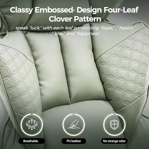 Image of COMHOMA Big and Tall Office Chair Heavy Duty Wide Ergonomic Gaming Chair with Deluxe Embossing Designed Leather with Foot Rest,150Reclining Adjustable Armrests Pocket Spring Back Support and Pillow
