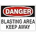Safehouse Signs D-050531"Danger Blasting Area Keep Away" Sign