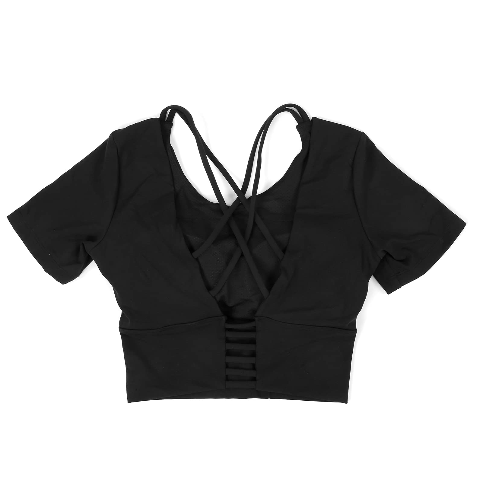 Femmes Sexy été à Manches Courtes Yoga Fitness entraînement Sport Hauts Accessoires
