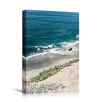 Canvas Wall Art Seashore View Beach Beach Blue Coastal Cool Photography Relax/Calm - 12x18 inches
