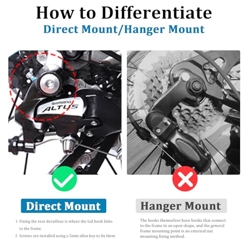 RD-M310 Rear Derailleur 7/8 Speed Bike Rear Derailleur Direct Mount for Mountain Bike Road Bike Most Models