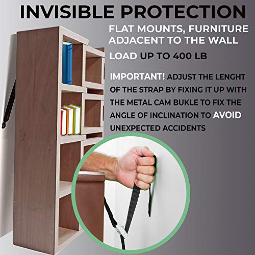 Family Care Metal Anti Tip Furniture Straps/TV Safety Straps (4 Pack