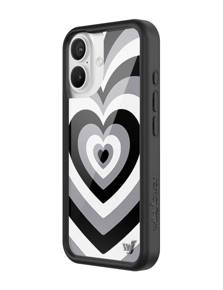 Image of Wildflower Cases - Compatible with iPhone 16 | Protective Black Bumper, 6.5ft Drop Test Certified, Women Owned Small Business | Latte Love Midnight