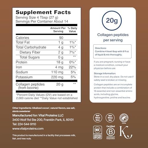 Collagen Peptides Powder - Chocolate - Hair, Skin, Nails