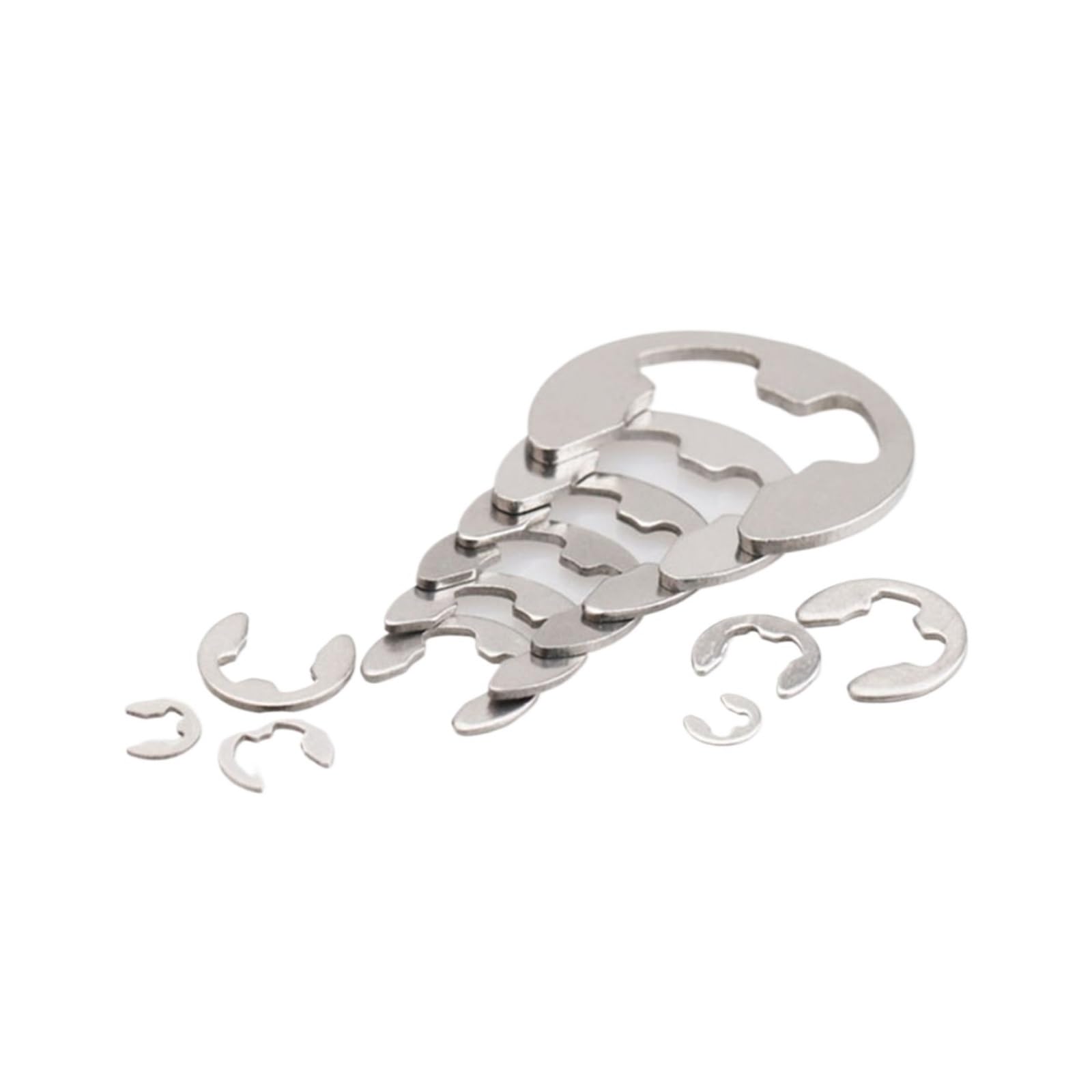10/30/50 pezzi M1,5 M2. M3. M4 M5-M15 Rondella esterna dell'anello di sicurezza elastico della clip dell'acciaio inossidabile 304 E for il fissaggio dell'albero(50pcs,M15)