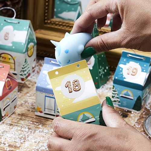 Adventskalender zum Befüllen, personalisierbar, das Weihnachtsdorf,Advent Calendar for Filling