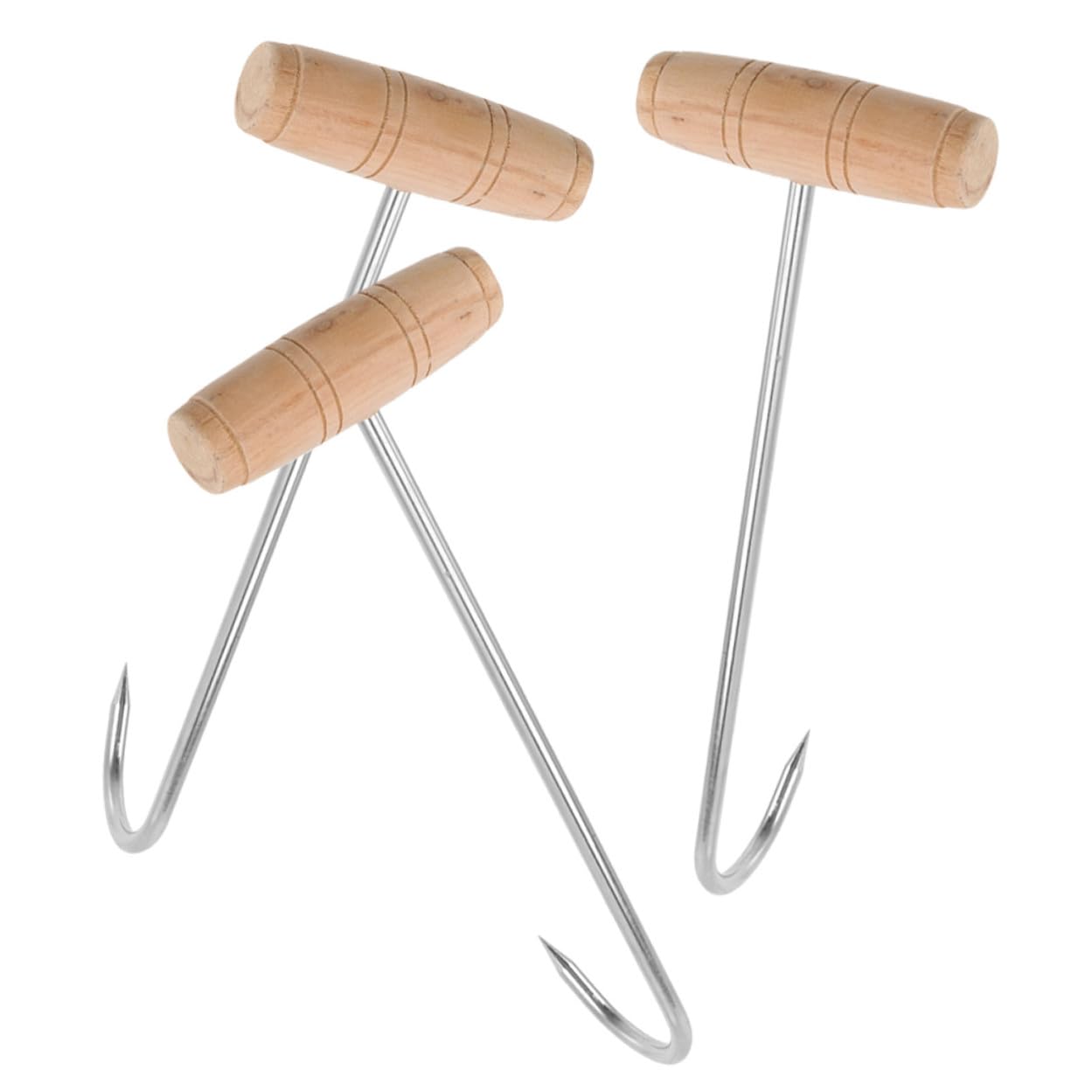 ABOOFAN 3 Stück Teiliges Langer Schuhlöffel aus Edelstahl mit Holzgriff Stabiler Schuhanzieher für Einfaches An Ausziehen Langlebiges Metall schuhheber tool für Schuhe und Stiefel