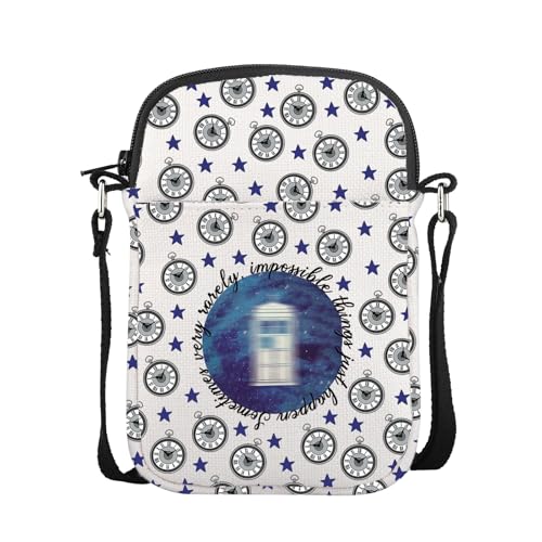 CMNIM Dr Who TV Show Merch Gifts Dr Who Mini Crossbody Bag Police Box Theme Gifts for Dr Who Fan Shoulder Bag With Strap (Dr Who Mini CB)
