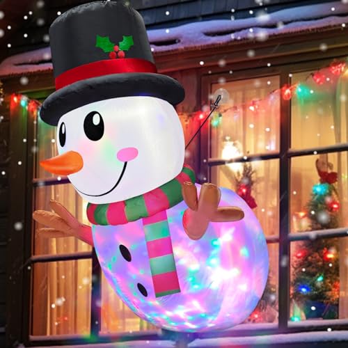 Aufblasbarer Schneemann für Fenster und Garten – 1,2 m