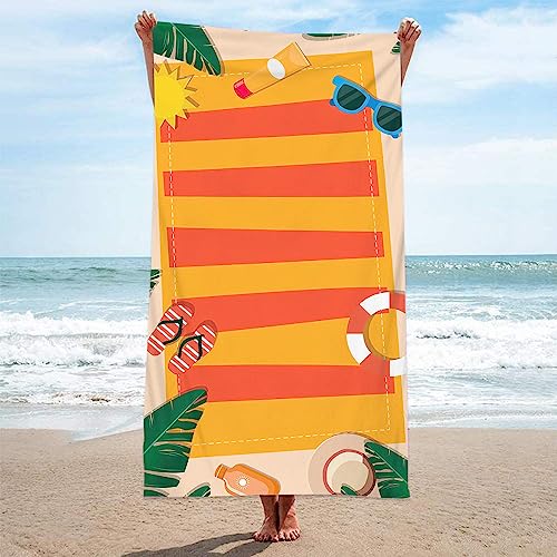 Telo mare in microfibra, grande, morbido, per adulti e bambini, perfetto per sport, palestra e spiaggia
