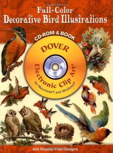 Full-Color Decorative Bird Illustrations (Dover Electronic Clip Art)