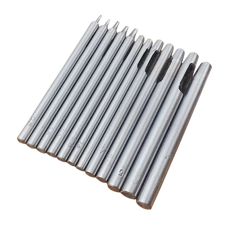 10PCS/Set DIY Leather Punch Leathercraft Round Hole Craft Leather Tools Carving Hollow Drilling Puncher Belt Punching 0.5MM-5MM