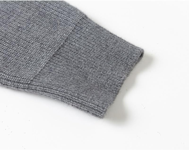 Knitted Sweater Men's Retro Winter Thick Zipper High Neck Sweaters