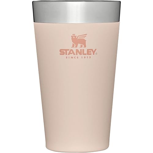 STANLEY Adventure Inulsated Stacking Beer Pint Glass, 16oz Stainless Steel Double Wall Rugged Metal Drinking Tumbler