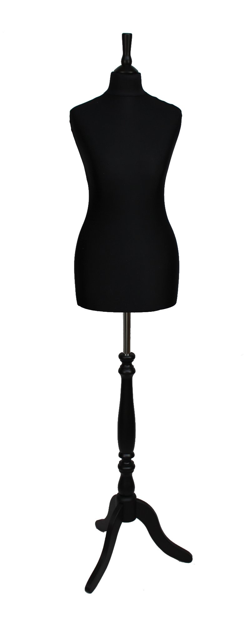 Manichino Da Sarta Deluxe The Shopfitting Shop – Taglia 40, Jersey Nero, Treppiede In Legno Nero