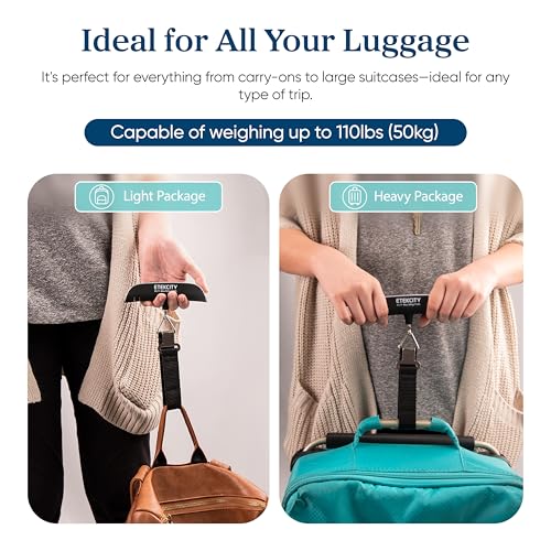 Etekcity Luggage Scale, Digital Suitcase Weight Scale for Travel, 110 lb - image 7