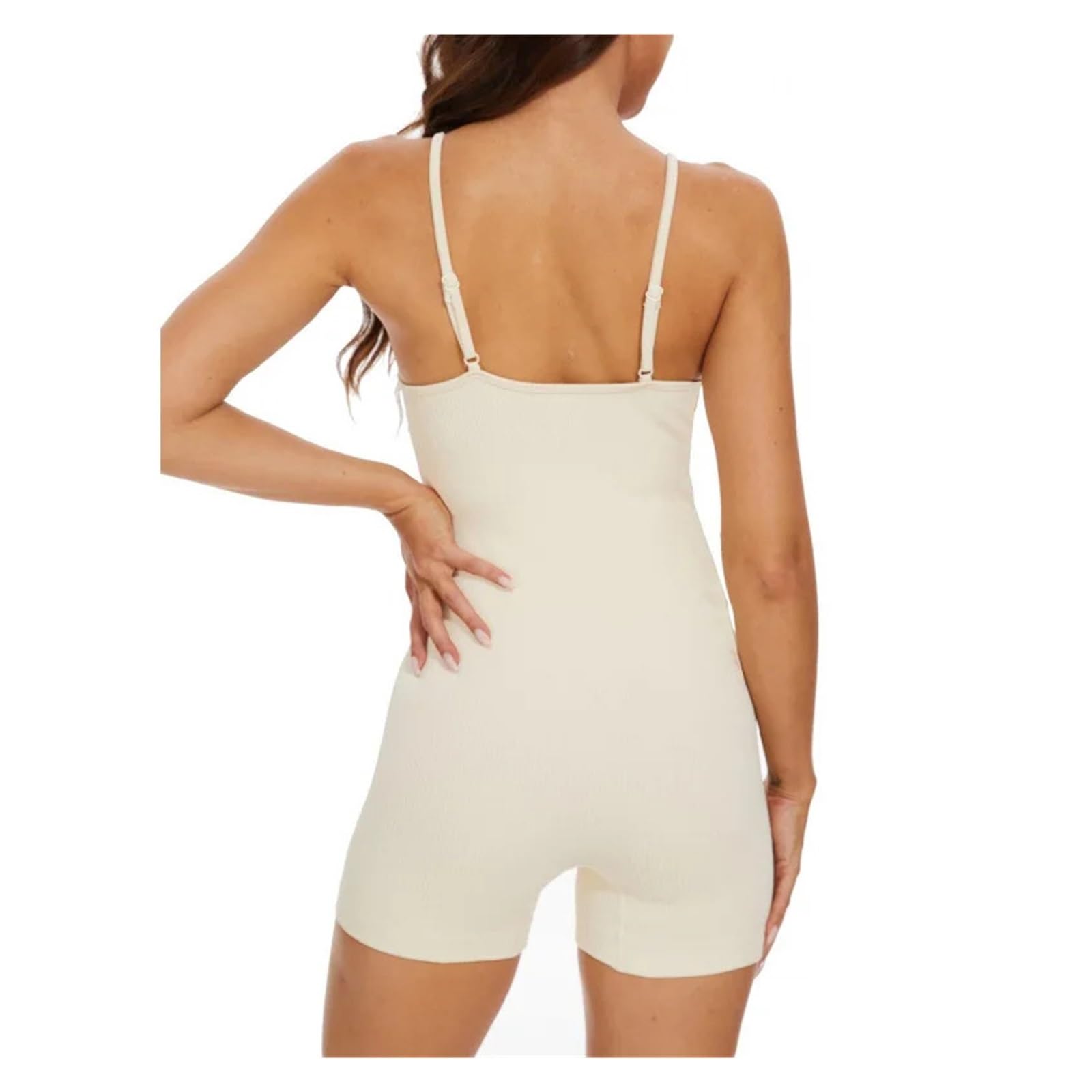 Maillot de Bain Une pièce côtelé de maternité, très Extensible, avec Bande de Maintien au Niveau du Ventre, for Femmes Enceintes et à Bretelles(Camel,L)