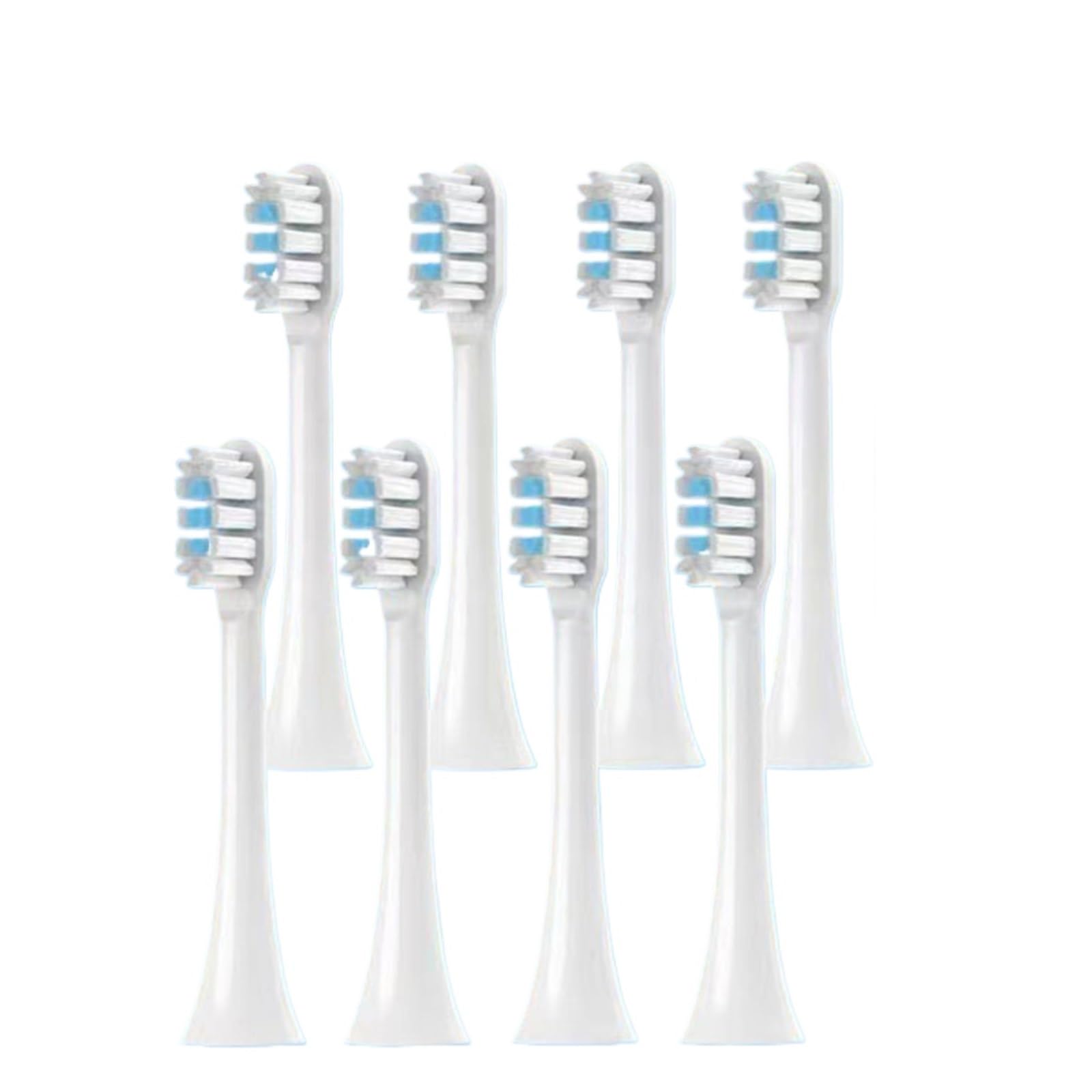 Testine spazzolino morbide per T300 T500 T500C T700 | Testine di ricambio in plastica per adulti, T100(White-8PCS)