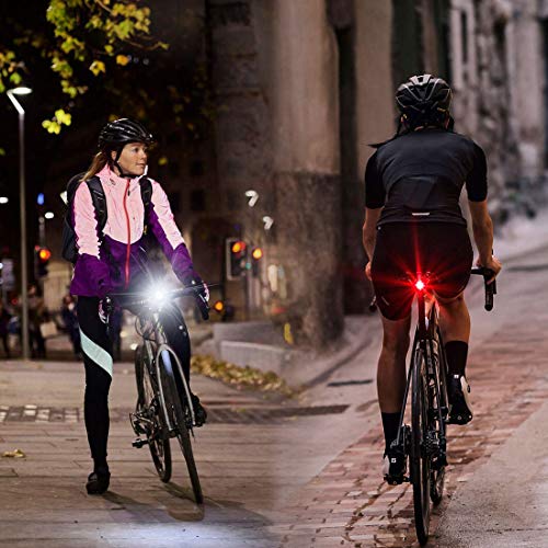 Te-Rich Ultra Bright Bike Lights Rechargeable 800 Lumens Headlight and Taillight Set, LED Bicycle Lights Front and Back, Quick Release Safety Lamp Cycling Accessories for Road/Mountain/City Bikes