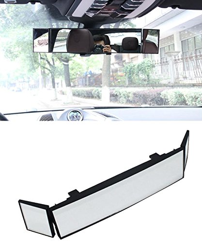 1PCS Adjustable Three Folds Curved Wide Angle Wide Vision Car Rearview Mirror Makeup