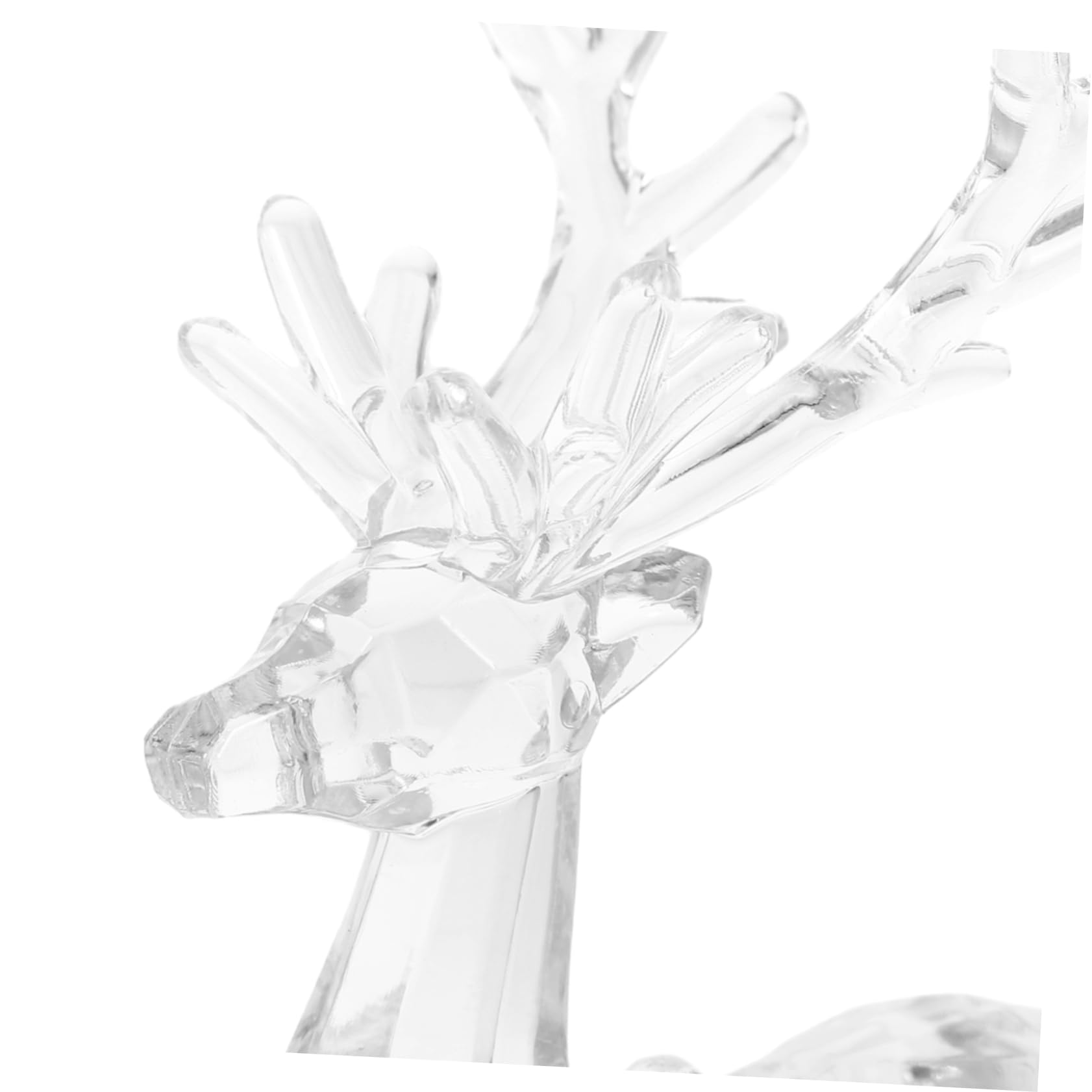8 Pièces Ornement d'arbre De Renne Ornement Suspendu Wapiti Centre De Table des Fêtes Décor De Renne De Noël Ornements d'arbre De Noël Wapiti Figure De Renne Transparent Acrylique