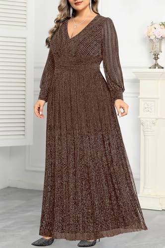 Image of Pinup Fashion Plus Size Formal Evening Glitter Prom Wedding Guest Dress | Silver thread straight knit, v-neck, empire waist, back zipper, a-line, maxi long, perfect for evening party, wedding guest