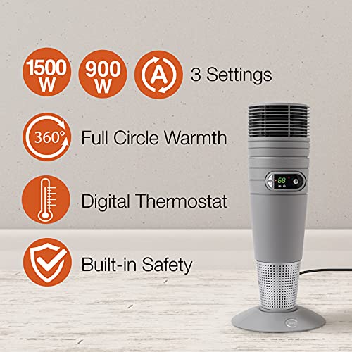 Lasko Heating Space Heater, 25", Grey 6462 #TOP2