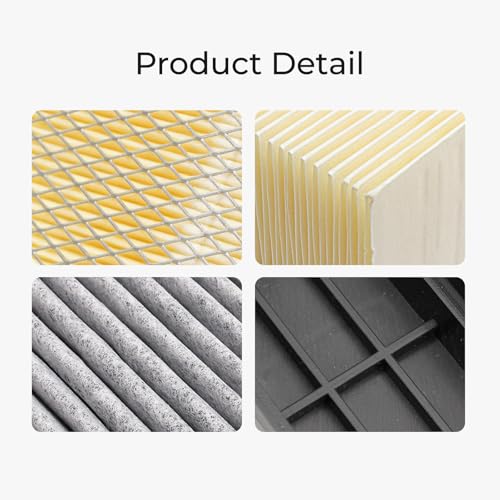 Image of 53034051AB Engine Air Filter and 68406048AA Cabin Air Filter kit Compatible with 2009-2010 Dodge Ram 2500 3500 4500 5500 2011-2021 Ram 2500 3500 2011-2016