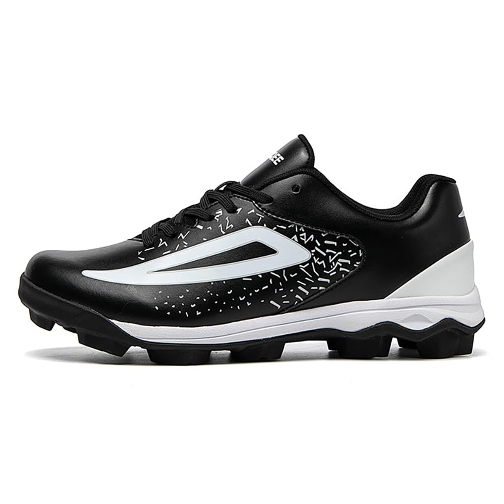 Chaussures de Baseball Respirantes Tige synthétique Flux d'air Crampons en Caoutchouc pour entraînement Sports de Terrain Hommes Femmes