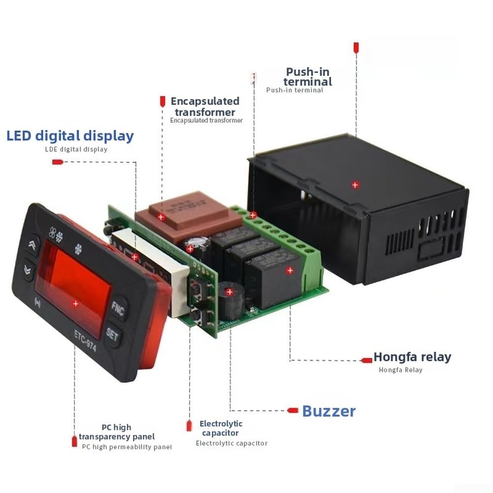Controlador Temperatura Descongelación Automática Frigorífico