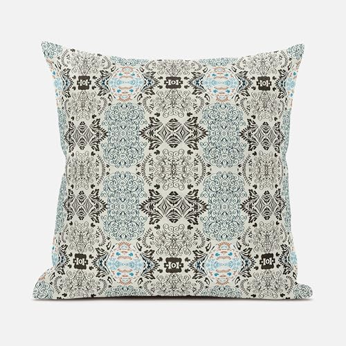 Pier 1 Imports Carnival Geo Indoor Outdoor Fabric Pillow in Off White 26x26 with Zip