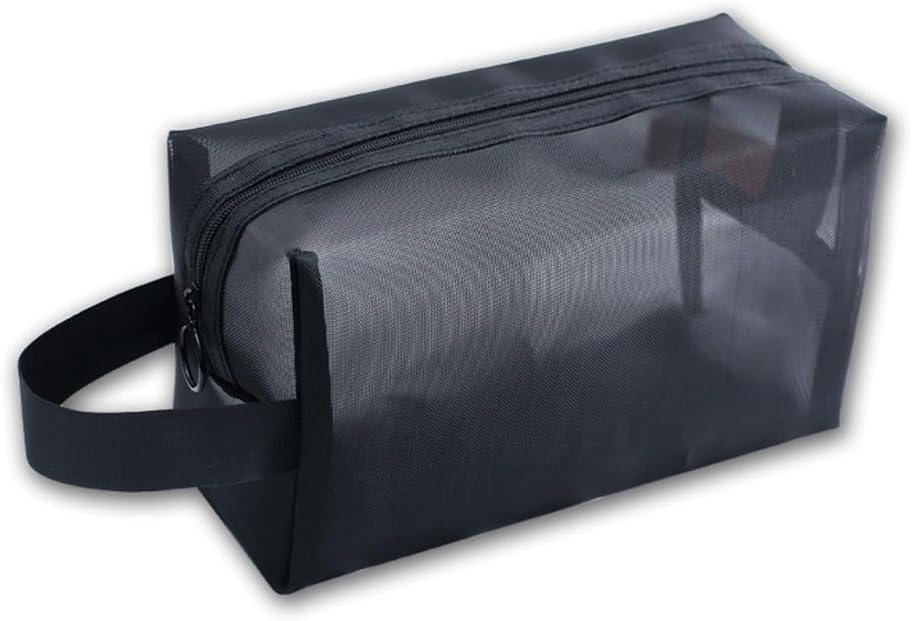 Mesh Cosmetic Bag Pouch Zipper Travel Portable