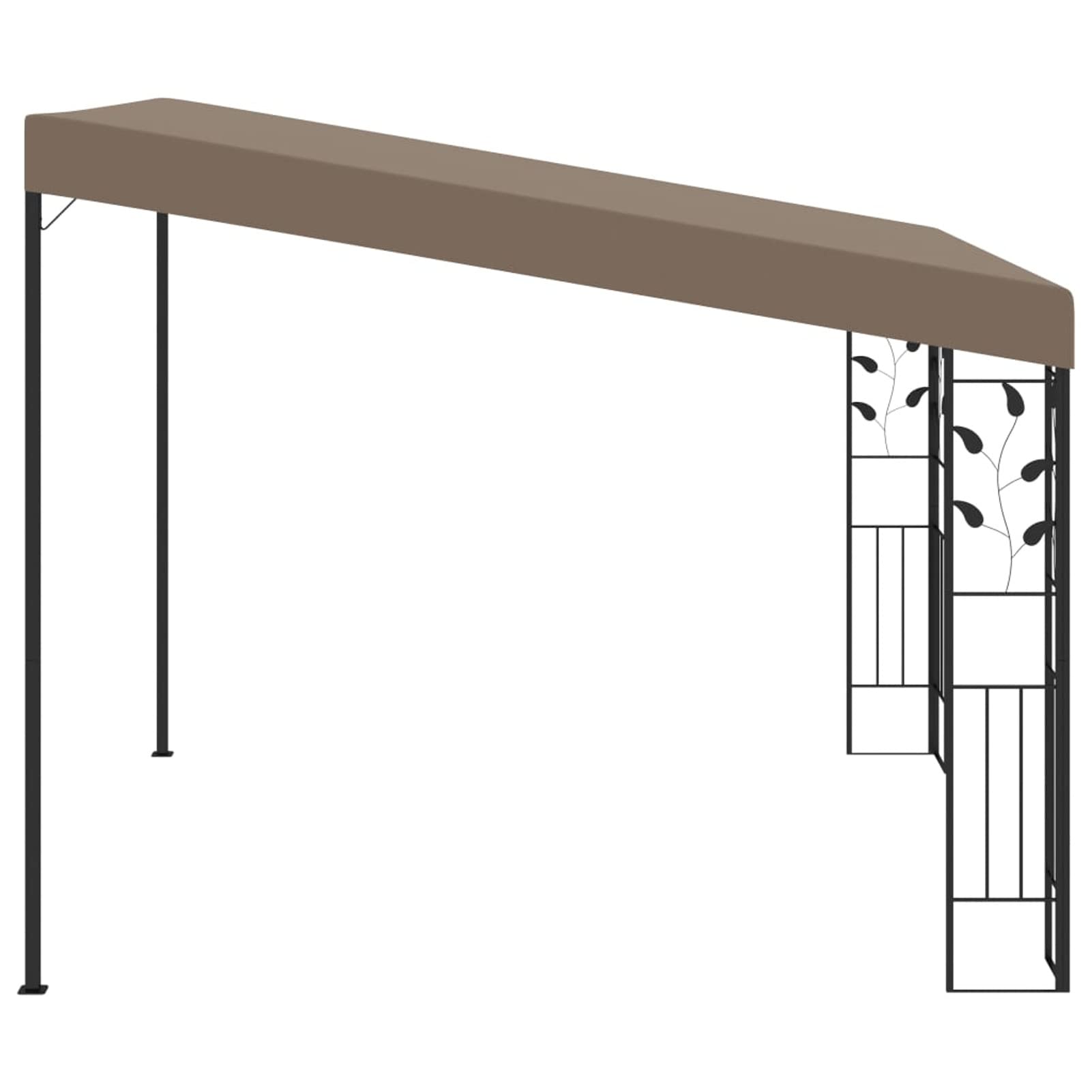Gazebo a Parete 3x3x2,5 m Talpa,Gazebo Pergola Con Telo Impermeabile Richiudibile E Struttura Rettangolare In Acciaio Inossidabile Ad Alta Densità,Per Arredo Giardino,Terrazzo e Attività Commerc