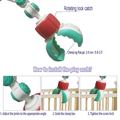 Willway Baby Travel Play Arch Stroller/Crib Mobile Toy, Detachable Activity Musical Animal Toys Mobile For Bassinet Pram Car Seat, Cloth Animmal Toy With Rattle/Squeak/Teethers #TOP3