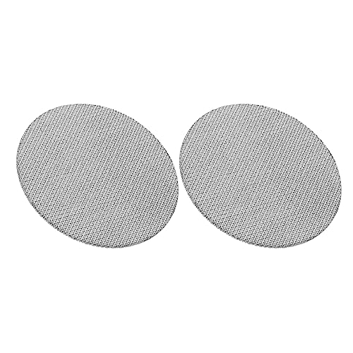 Qukaim Pantalla de filtro de disco de acero inoxidable, portafiltro de café, pieza de repuesto de acero inoxidable de 58 mm con mango de madera, 2 piezas de doble capa de 1,7 mm de grosor,